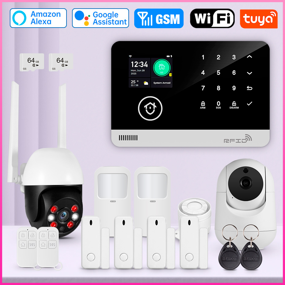 Smart Home Keyboard - 가정용 Tuya WIFI GSM 보안 경보