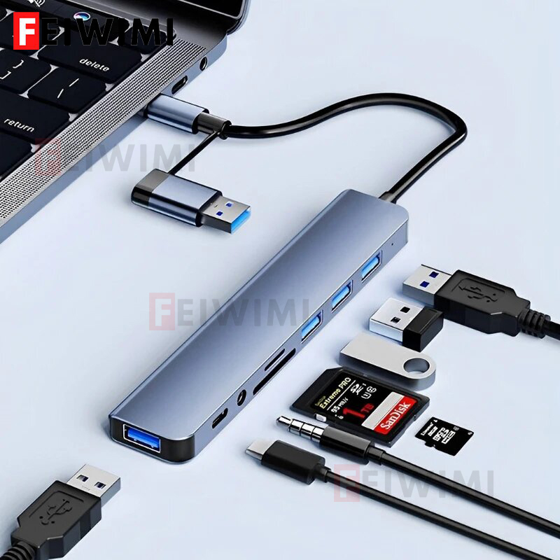 Smart Home Hub 2 - 8포트 USB C 스플리터 USB 허브