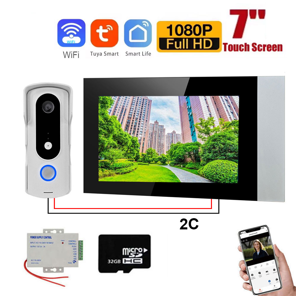 Smart Home Video Doorphone Ezviz - 2 와이어 스마트 홈 Tuya Wifi
