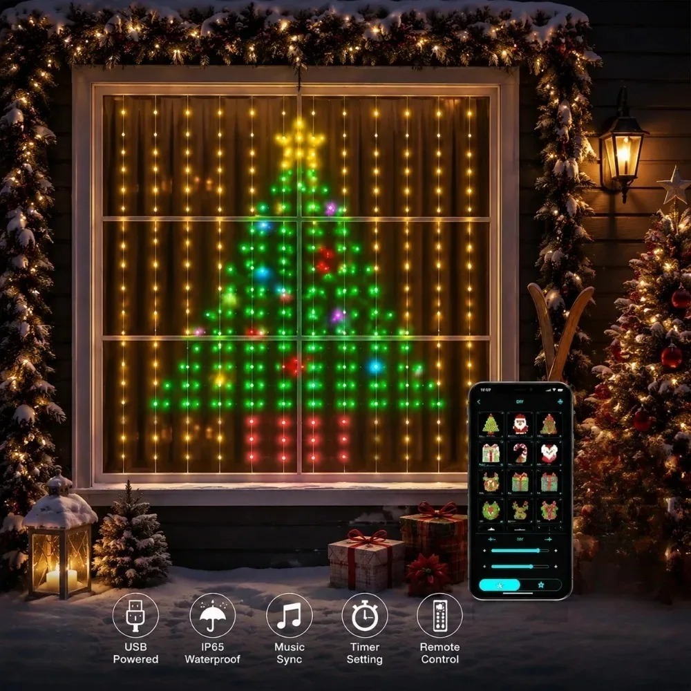 Smart Home Controller - LED 픽셀 커튼 조명 블루투스 앱