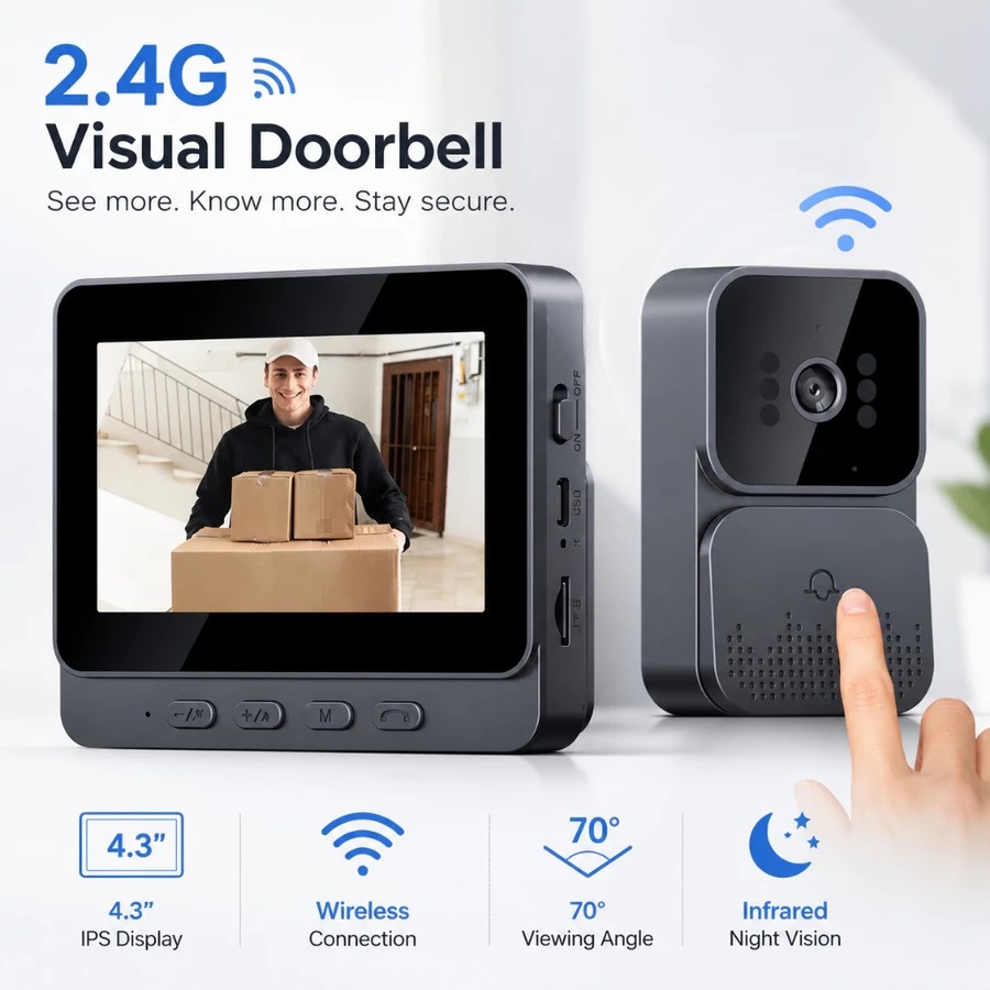 Smart Home Video Doorphone Ezviz - ﻿ 도어벨 카메라 스마트 홈 무선