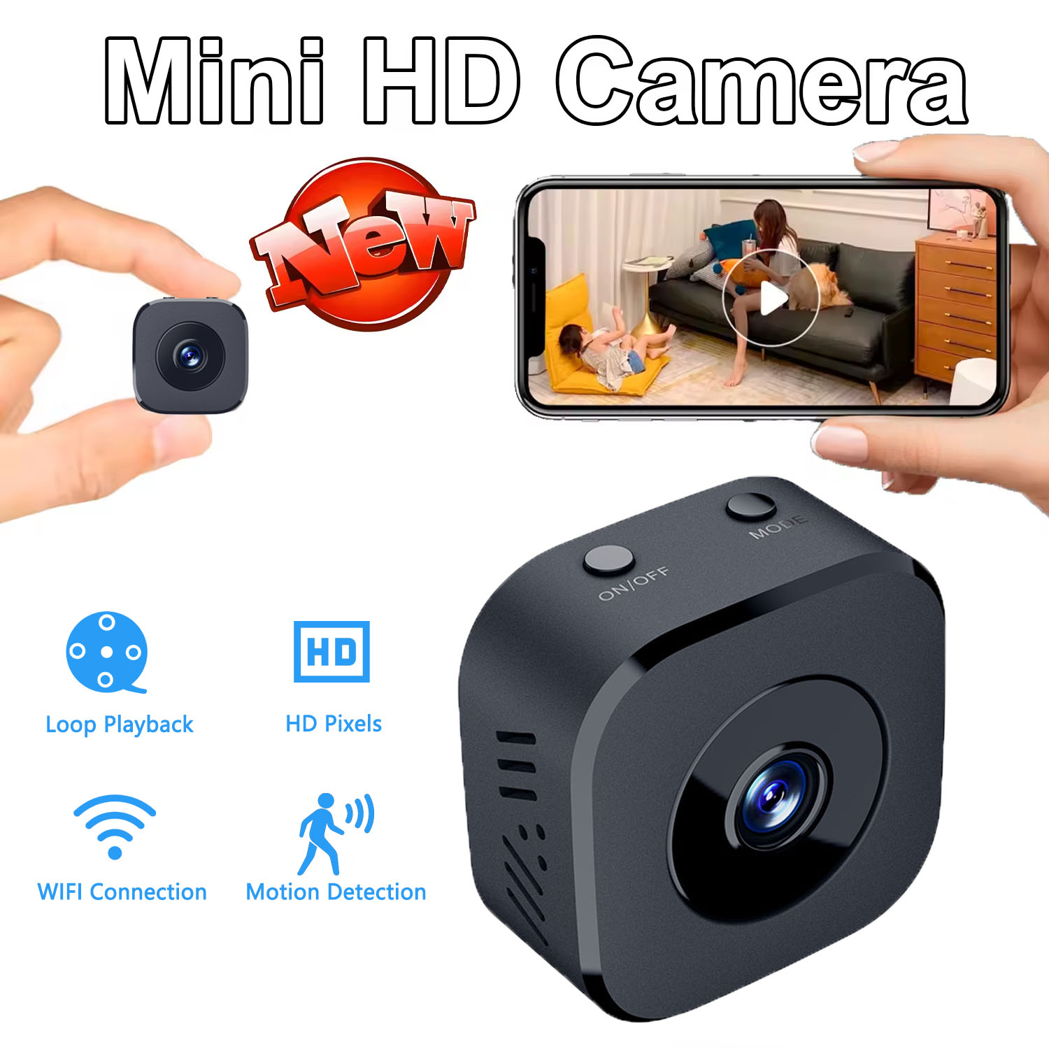 Smart Home Simple - 보안 카메라 4K 미니 풀 컬러