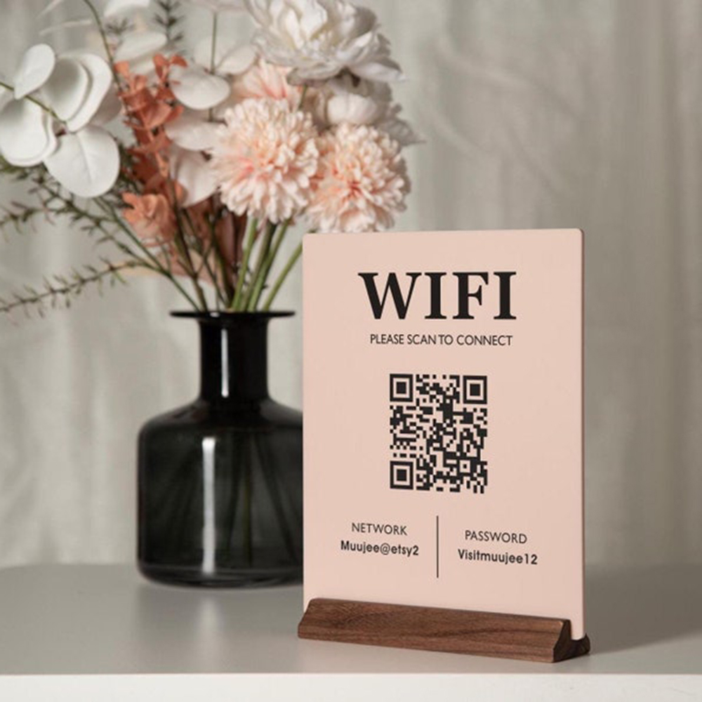 Airbnb Smart Home - 핫세일 와이파이 QR 코드 아크릴 사인