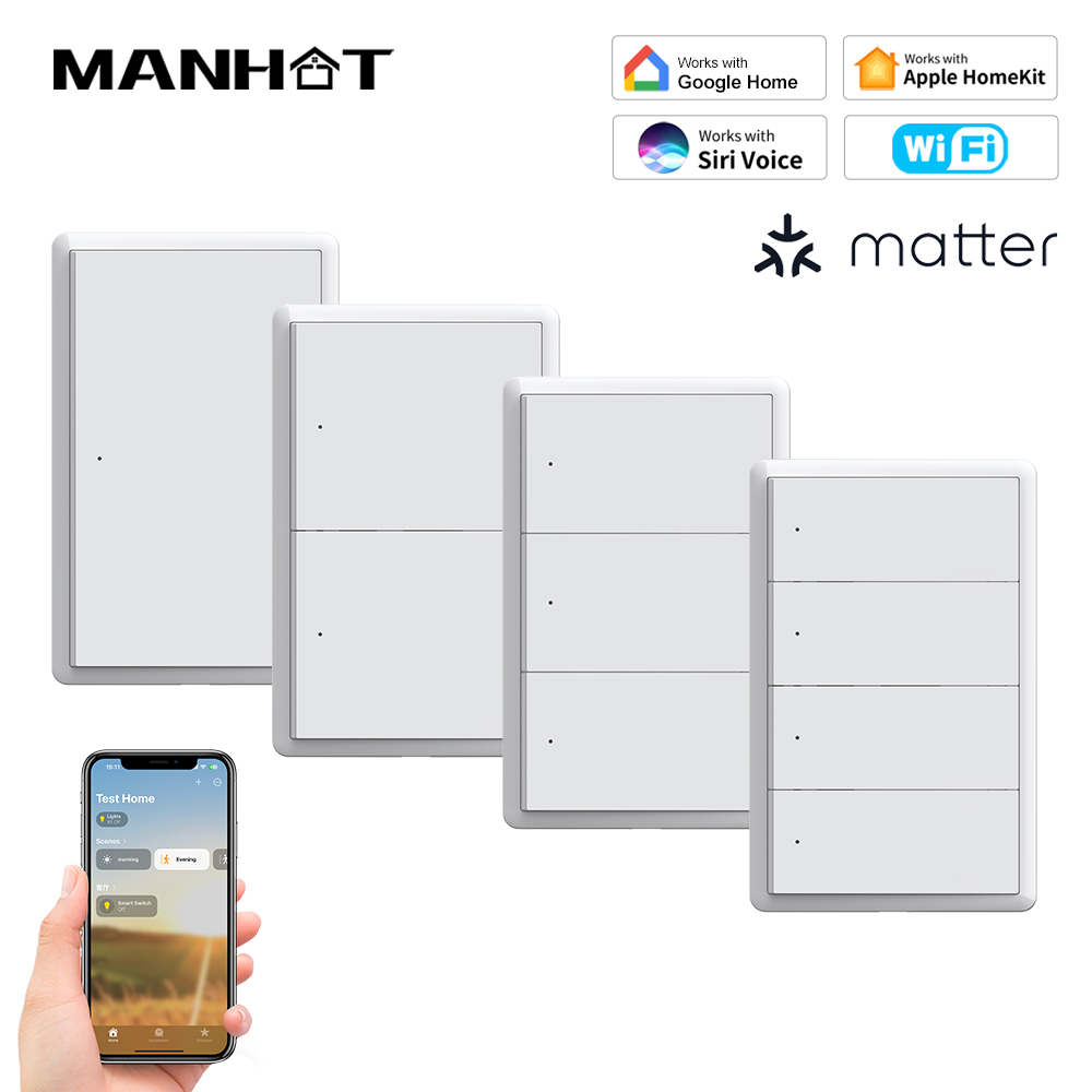 Tuya Smart Switch - MANHOT 홈킷 WiFi 스마트 스위치 (중성선