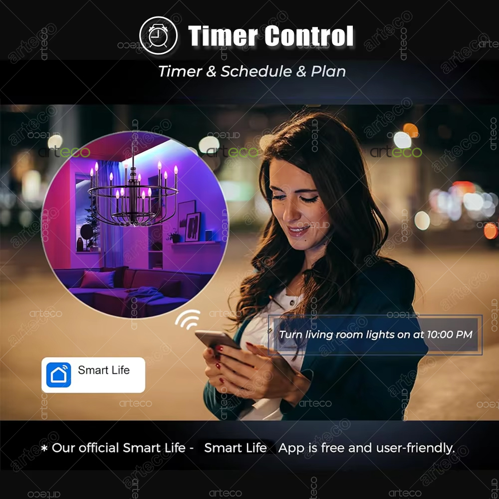 Tuya E14 촛불 램프 스마트 라이프 App 제어  - Smart Bulb 리뷰 및 가격