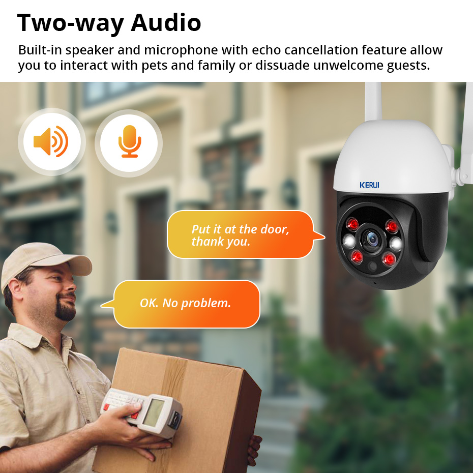 KERUI 5MP IP 카메라는 Onvif 및 Alex - Smart Home Os 리뷰 및 가격