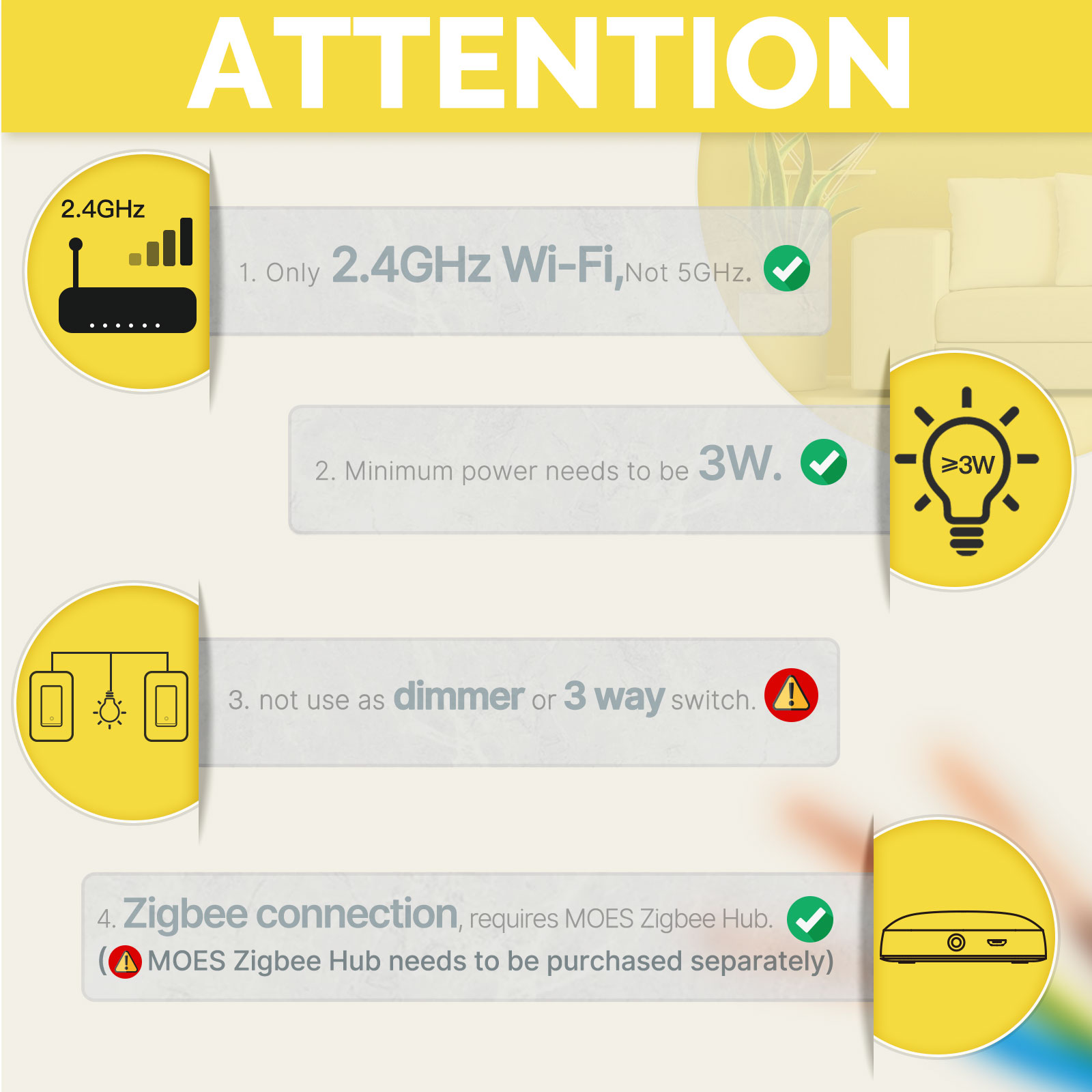 MOES 미국 표준 Zigbee 스마트 라이트 스위치  - Tuya Smart Switch 리뷰 및 가격