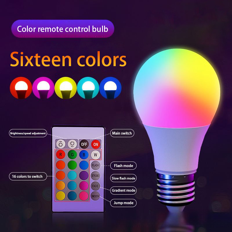 E27 220V 16 색상 RGB 전구 LED 멀티 컬 - Smart Bulb 리뷰 및 가격