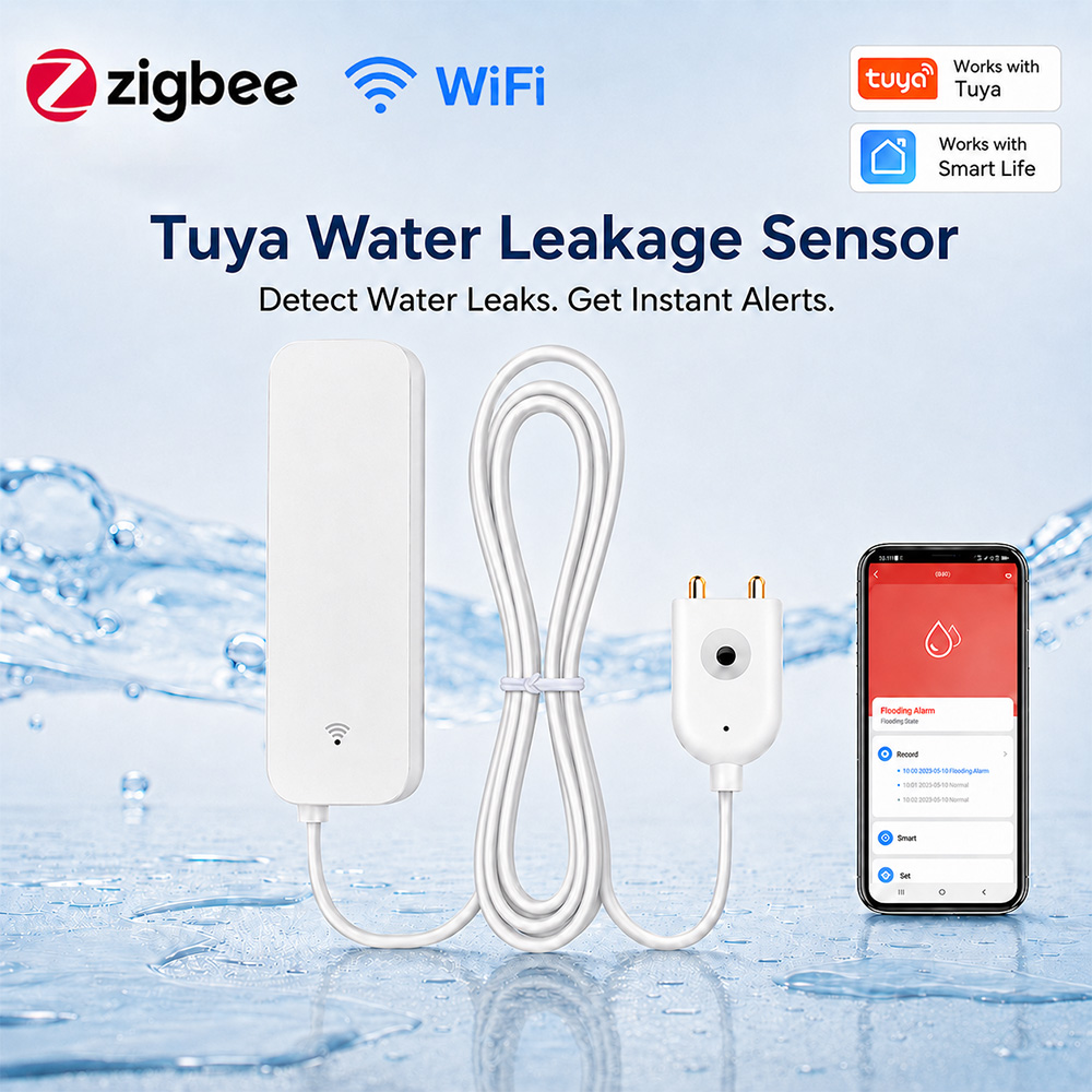 ZigBee WiFi 누수 센서 홍수 누출 경보 감지기 - Smart Home Wiz 리뷰 및 가격