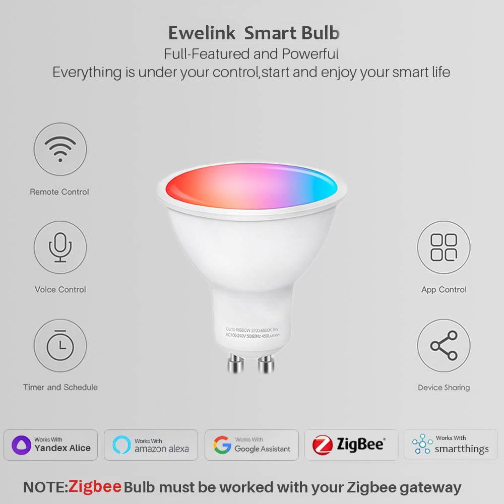 Ewelink GU10 Zigbee LED 전구 Wif - Smart Bulb 리뷰 및 가격