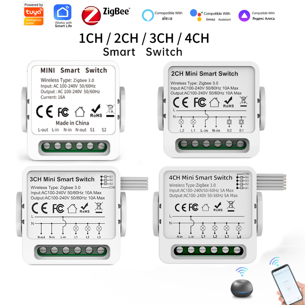 Tuya Zigbee 3.0 스마트 스위치 1/2/3/ - Smart Home Simple 리뷰 및 가격