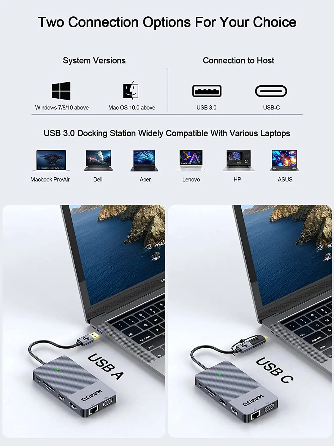QGeeM USB 3.0 도킹 스테이션, 트리플 디스플 - Smart Home Hub 2 리뷰 및 가격