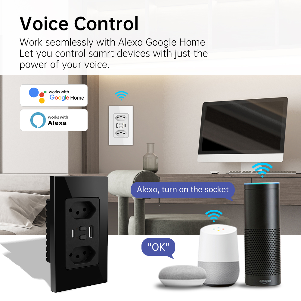 MANHOT Wifi 스마트 브라질 소켓 스위치(USB - Smart Home Sistem 리뷰 및 가격