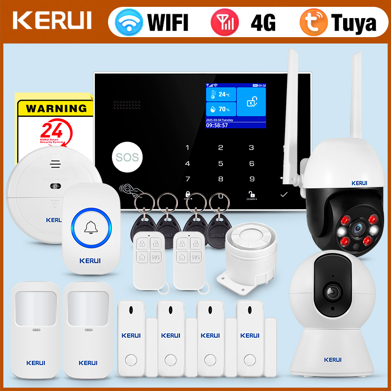 KERUI 4G 알람 도어벨 링 버튼 홈 알람 시스템  - Smart Home Keyboard 리뷰 및 가격