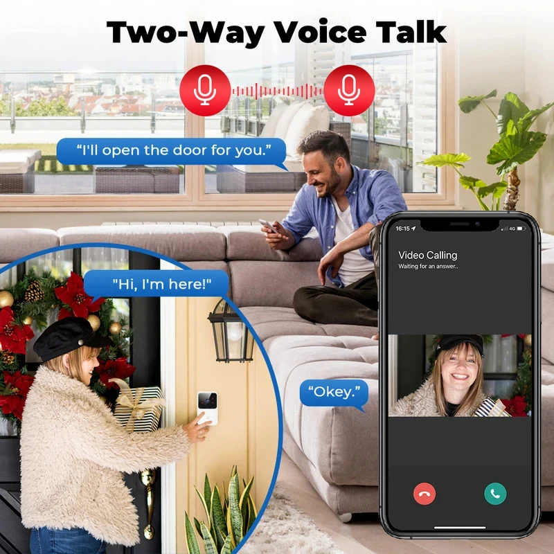 스마트 홈 WiFi 비디오 초인종 무선 전화 양방향 인 - Smart Home Video Doorphone Ezviz 리뷰 및 가격