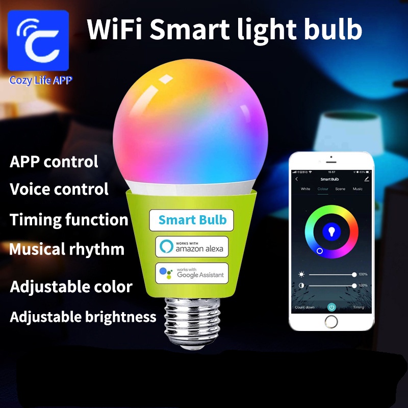 SIXWGH E27 전구 WiFi 9W 스마트 RGB  - Smart Bulb 리뷰 및 가격
