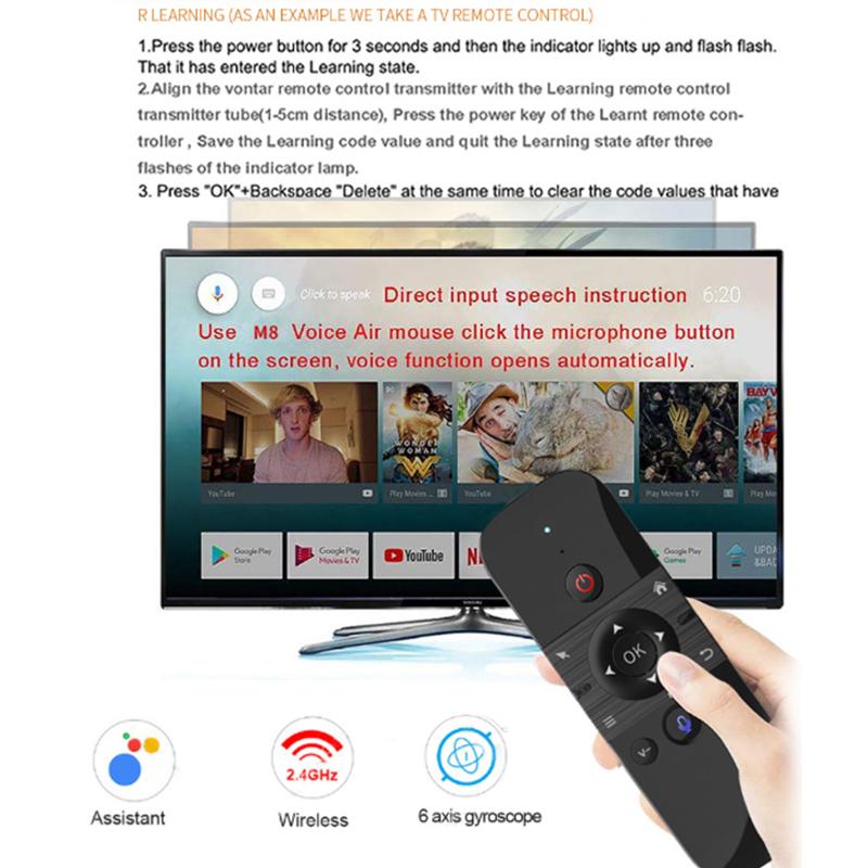 M8 에어 마우스 음성 리모컨 휴대용 2.4G 무선 미 - Smart Home Keyboard 리뷰 및 가격