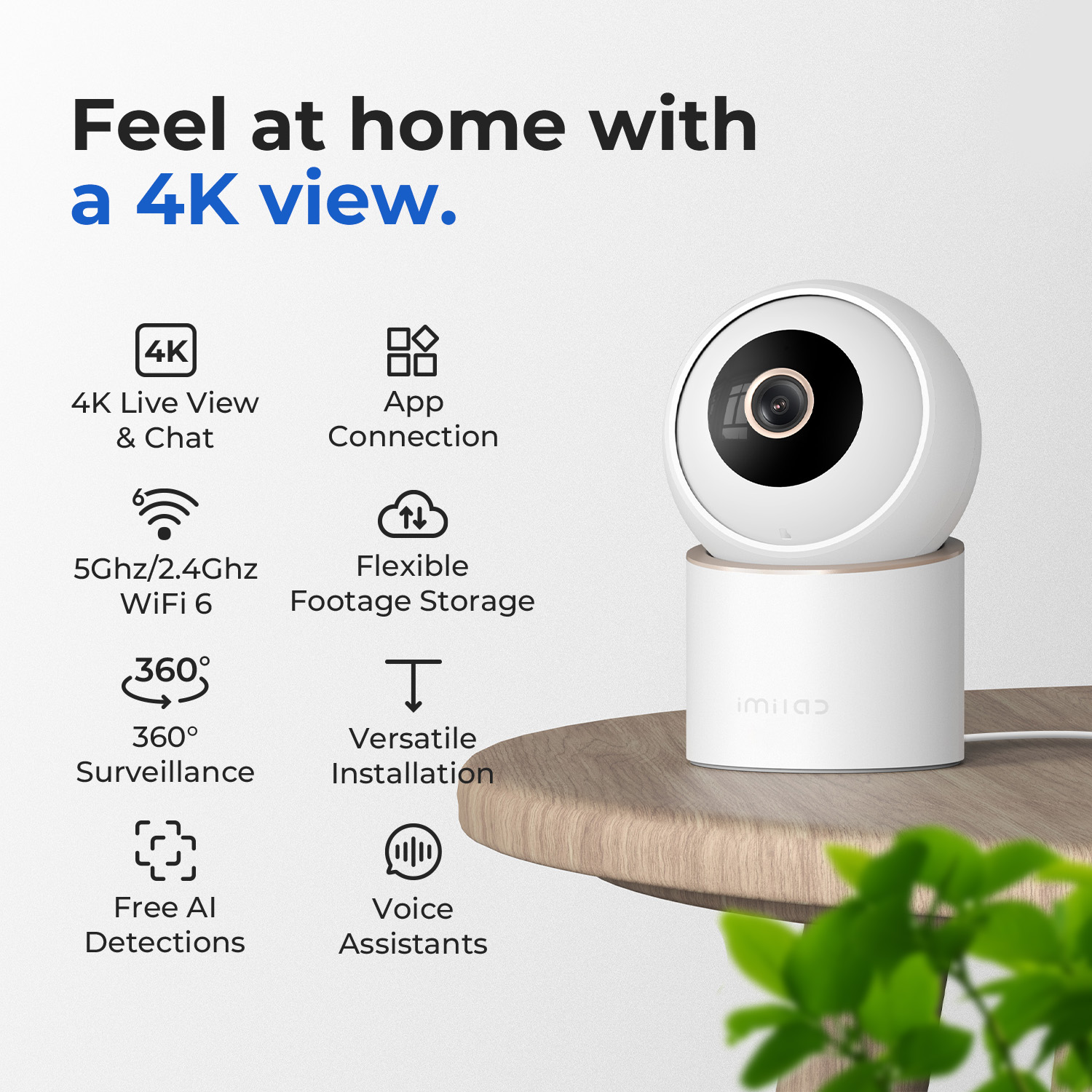 IMILAB C40 8MP 스마트 카메라 5G WiFi - Smart Home Os 리뷰 및 가격