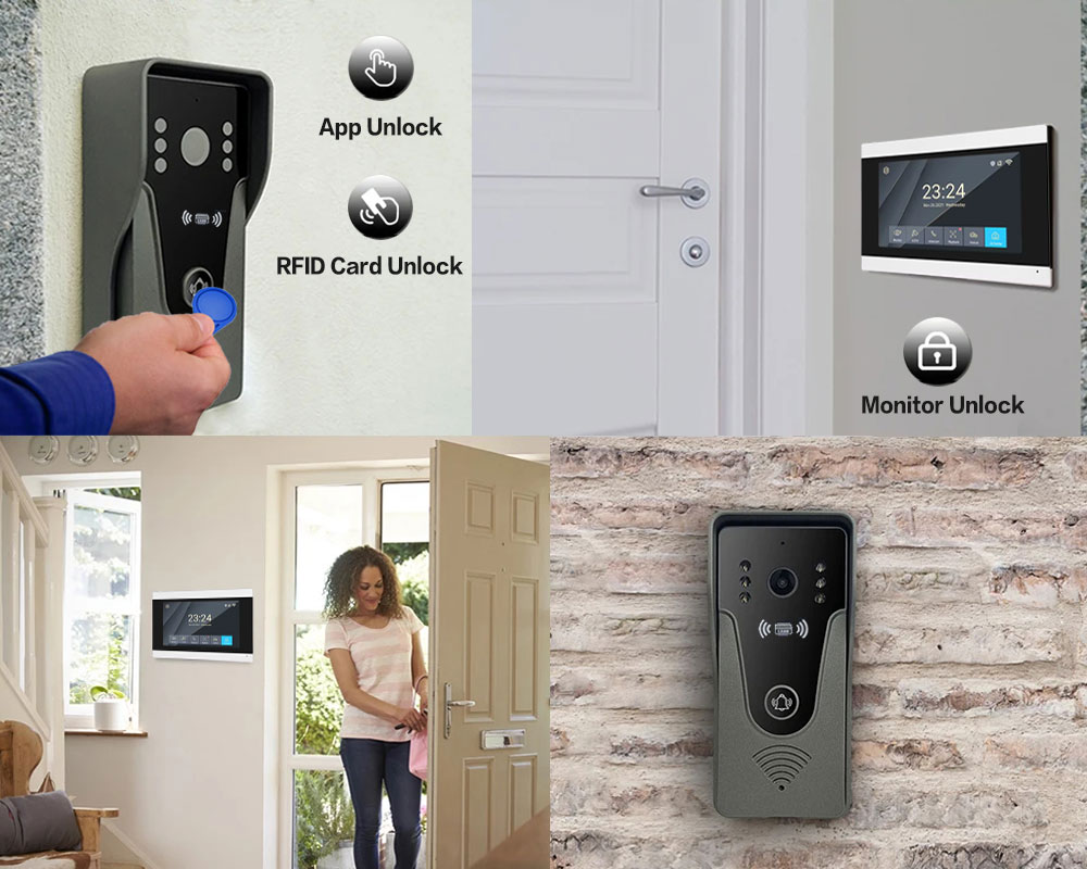 투야 1080P 컬러 터치 스크린 무선 와이파이 비디오 - Smart Home Video Doorphone Ezviz 리뷰 및 가격