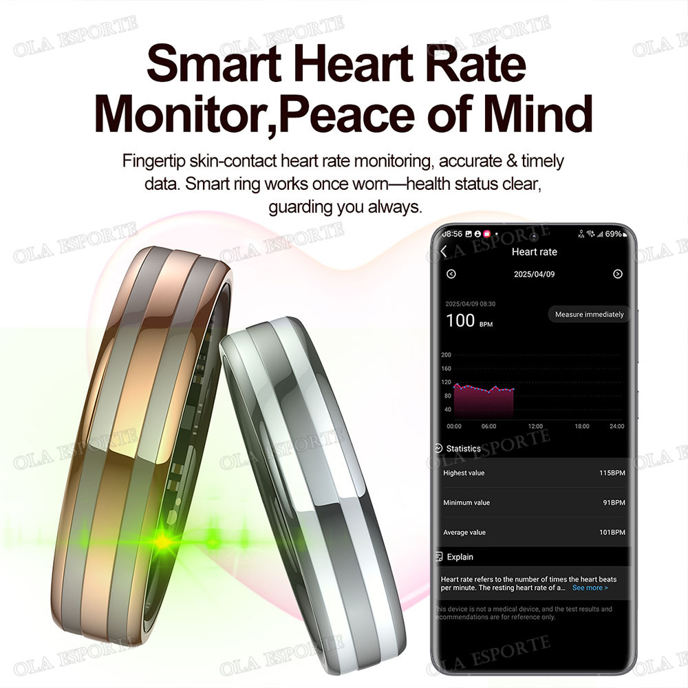 새로운 스마트 링 심박수 스트레스 체온 건강 모니터 다 - Smart Home Trainer 리뷰 및 가격
