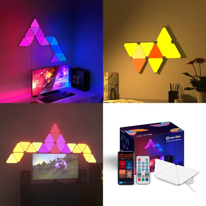 뱅크센 트라이앵글 LED 게이밍 세트업 RGB 벽 조명 - Smart Home Google 리뷰 및 가격
