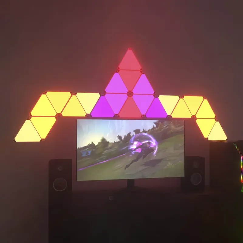뱅크센 트라이앵글 LED 게이밍 세트업 RGB 벽 조명 - Smart Home Google 리뷰 및 가격