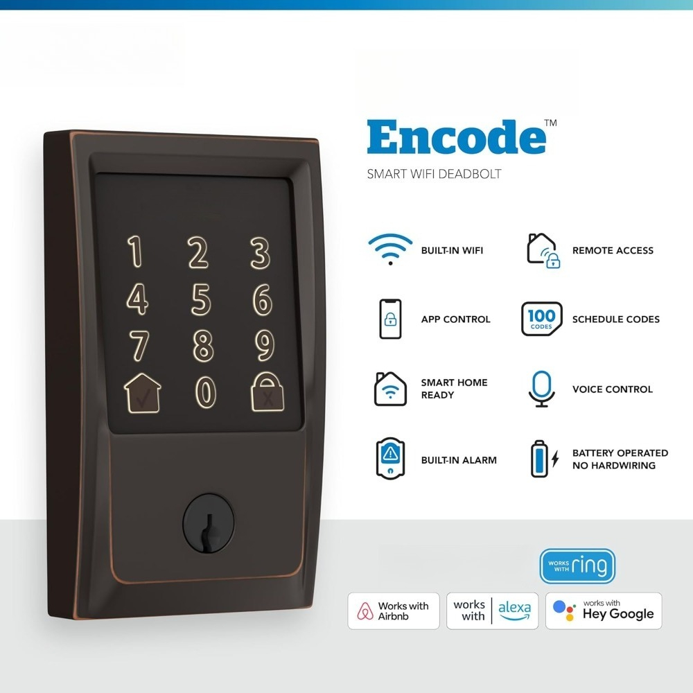 스마트 Wi-Fi 데드볼트 터치스크린 키패드 키리스 엔 - Airbnb Smart Home 리뷰 및 가격
