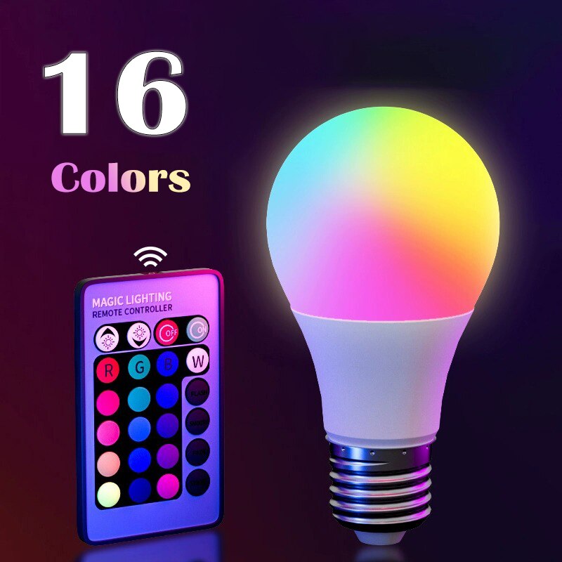 16 색 RGB 전구 LED 멀티 컬러 전구 E27 2 - Smart Bulb 리뷰 및 가격